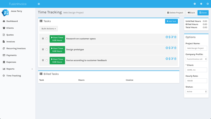 Time tracking add task 3